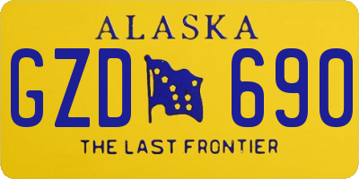 AK license plate GZD690