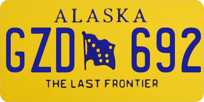 AK license plate GZD692