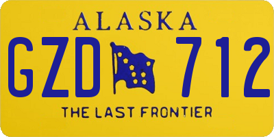AK license plate GZD712