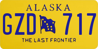 AK license plate GZD717