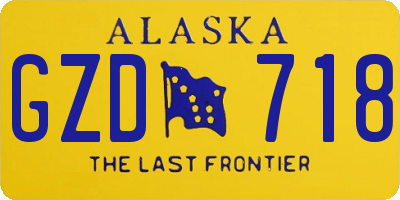 AK license plate GZD718
