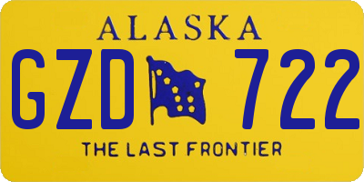 AK license plate GZD722