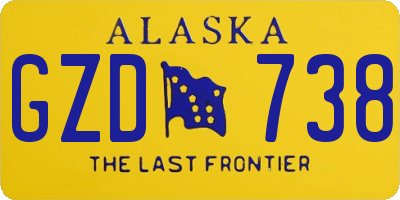 AK license plate GZD738