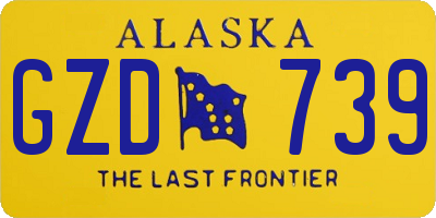 AK license plate GZD739
