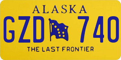 AK license plate GZD740