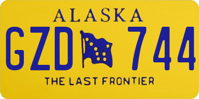 AK license plate GZD744