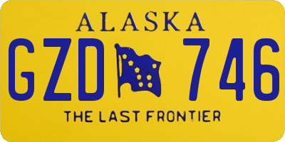 AK license plate GZD746