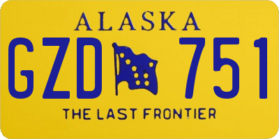 AK license plate GZD751