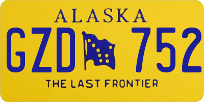 AK license plate GZD752