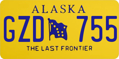 AK license plate GZD755
