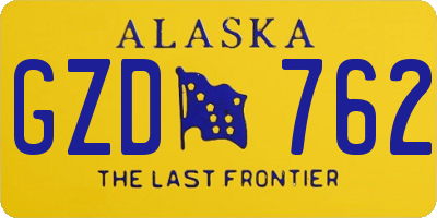 AK license plate GZD762