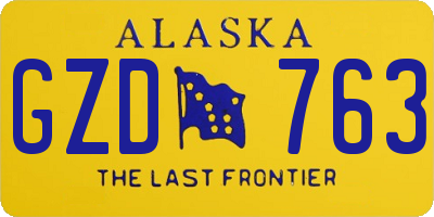 AK license plate GZD763