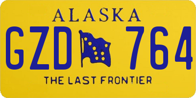 AK license plate GZD764