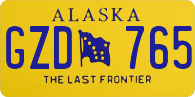 AK license plate GZD765