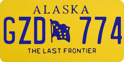 AK license plate GZD774