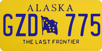 AK license plate GZD775