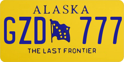 AK license plate GZD777