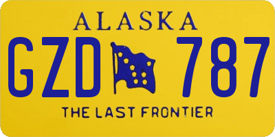 AK license plate GZD787