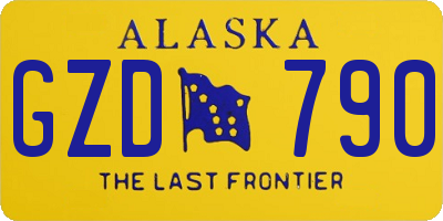 AK license plate GZD790