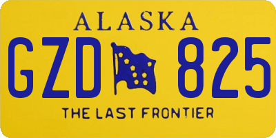 AK license plate GZD825