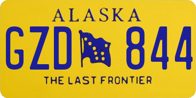 AK license plate GZD844