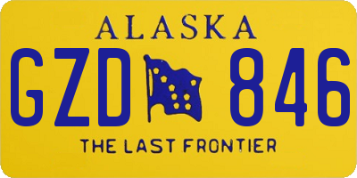 AK license plate GZD846