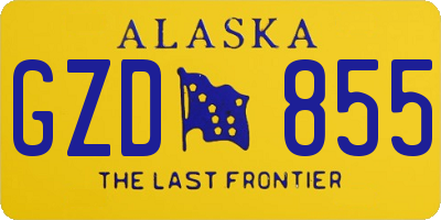 AK license plate GZD855