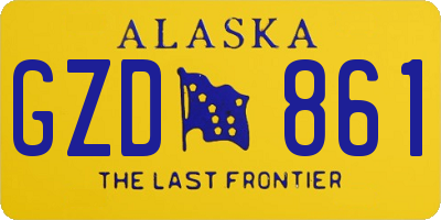 AK license plate GZD861
