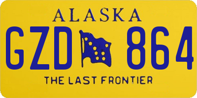 AK license plate GZD864