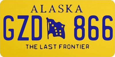 AK license plate GZD866