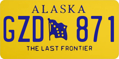 AK license plate GZD871