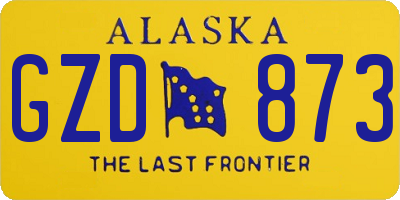AK license plate GZD873