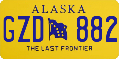AK license plate GZD882