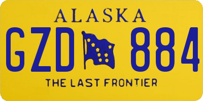 AK license plate GZD884