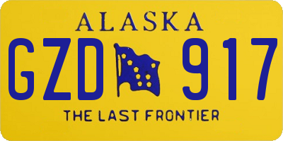 AK license plate GZD917