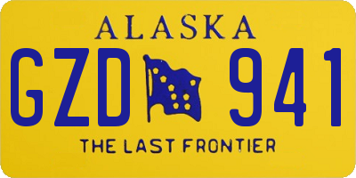 AK license plate GZD941