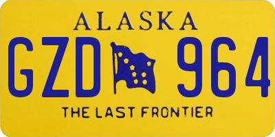 AK license plate GZD964