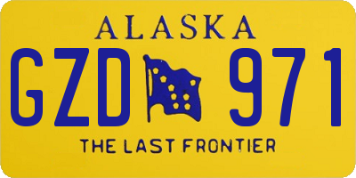 AK license plate GZD971