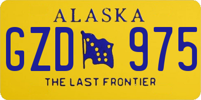 AK license plate GZD975