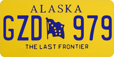AK license plate GZD979