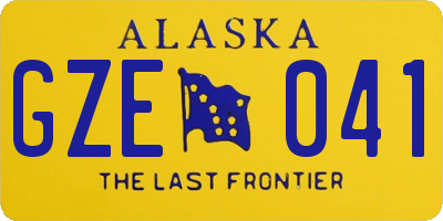 AK license plate GZE041