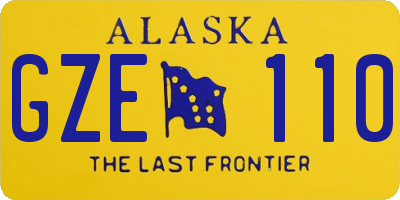AK license plate GZE110