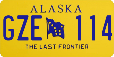 AK license plate GZE114