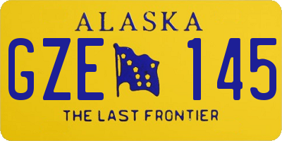 AK license plate GZE145