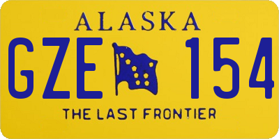 AK license plate GZE154