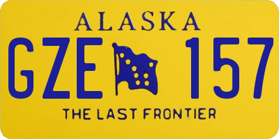 AK license plate GZE157
