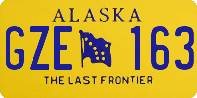AK license plate GZE163