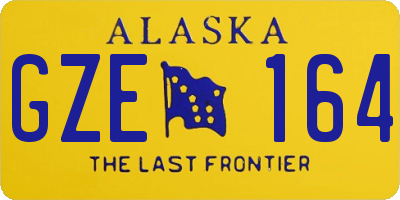 AK license plate GZE164