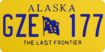 AK license plate GZE177