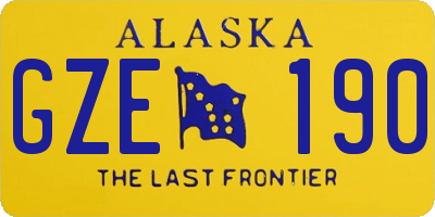 AK license plate GZE190